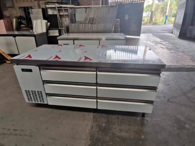 China Commercial Counter Table Chest Of 6 Drawer Stainless Steel Refrigeration Kitchen Equipment for sale