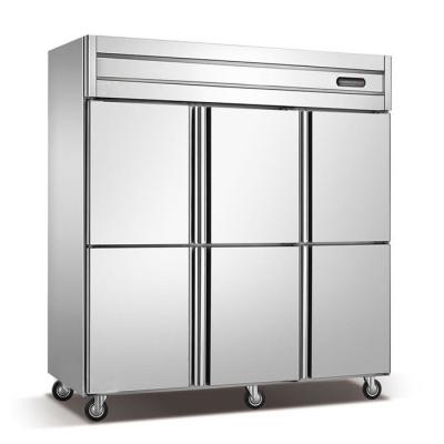 China 880W 6 Door Commercial Stainless Steel Refrigerator Freezer for sale