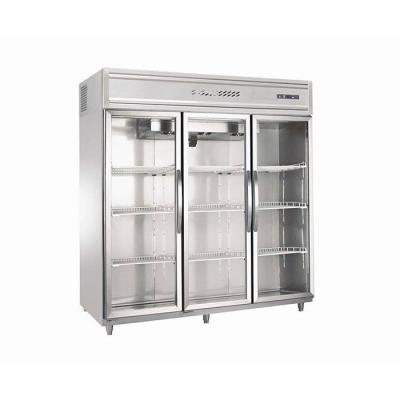 Chine Réfrigérateur en verre droit de porte de la porte 650W 3 de refroidissement à l'air à vendre