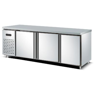 China 6ft 550L Commercial Stainless Steel Refrigerator Freezer for sale