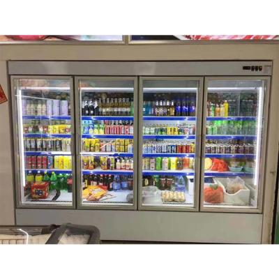 China refrigerador de cristal de la bebida de 380V 1600L Multideck para el supermercado en venta