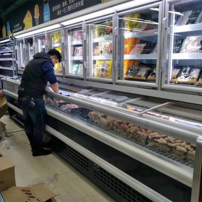China CE Combined R404A Upright Refrigerated Display Case for sale