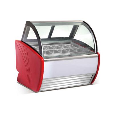 China Fan Cooling 1500W R404a Ice Cream Cake Display Freezer for sale