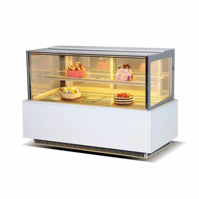 China Refrigerador quadrado refrigerando eficiente da exposição da padaria de 1.5m à venda