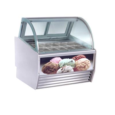 China 1200*1130*1350mm 12 Pans CE Ice Cream Display Chiller for sale