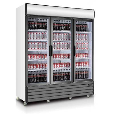 China Refrigerador de cristal de la barra de la puerta de la puerta de ROHS CFC del montante de cristal comercial libre de los refrigeradores 1500L en venta