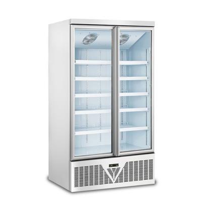 China 2 Mini-Markts-Anzeigen-Kühlvorrichtung der Tür-1060W 1000L zu verkaufen