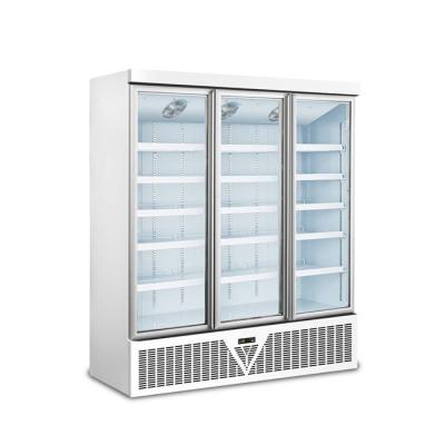 China 1600L 800W Commercial Glass Door Coolers Glass Display Fridge for sale