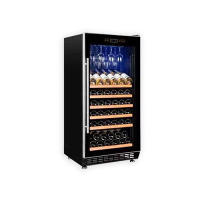 China Refrigerador comercial de iluminação azul da exposição do vinho da zona 188L um à venda
