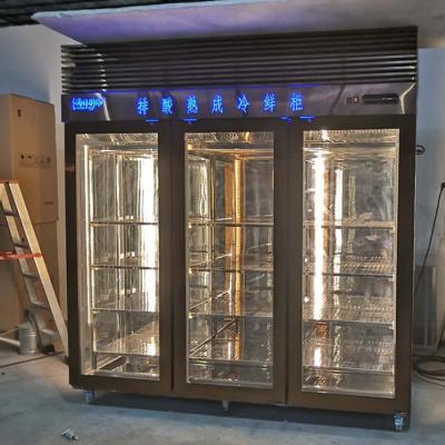 China three swing door 2200mm Upright Fridge Freezer for Beer for sale