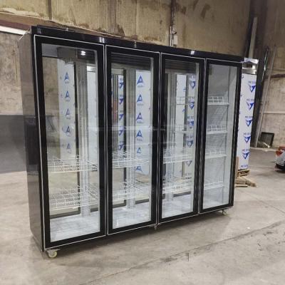 China Compresor remoto de Copeland 2500 del litro 4 del refrigerador de cristal bilateral de la puerta en venta