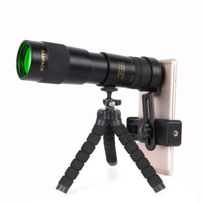 China SABPACK BAK4 Zoom Monocular Mobile Phone Telescope 10-300x40 With Smart Phone Clip for sale