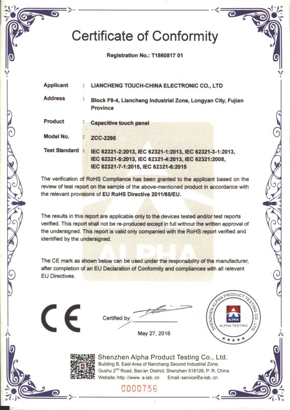 CE - Shenzhen Touch-China Electronics Co.,Ltd.