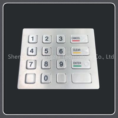 China Dust Resistant 16 Key Keypad , Stainless Steel Vending Machine Keypad for sale