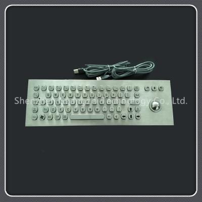 China Durable Industrial Keyboard With Trackball , Panel Mount Keyboard For Kiosk for sale