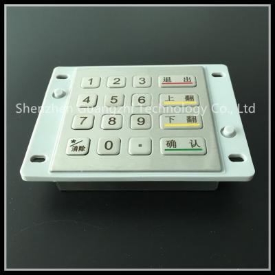 China Industrial Metal Embedded Keyboard 16 Buttons Type , Custom Font Keyboard for sale