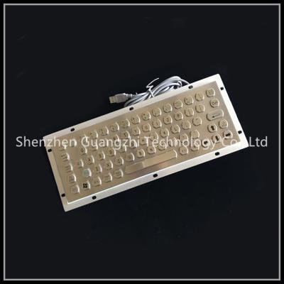 China Stainless Steel Industrial Keyboard With Trackball Custom Layout Rust Proof for sale