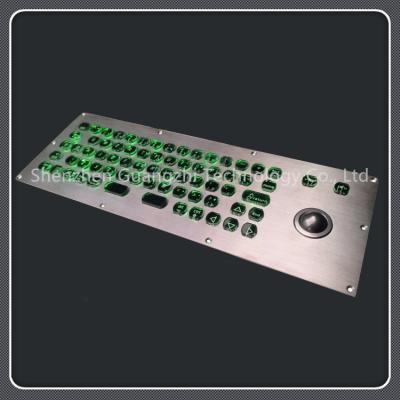 China Tipo retroiluminado teclado industrial com a instalação fácil da prova da sujeira do Trackball à venda
