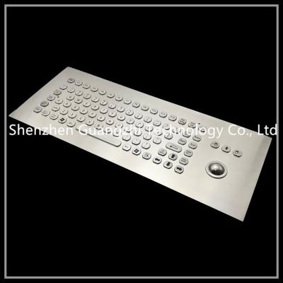 China Industrial Metal Keyboard With Trackball Customized Layout IP65 Waterproof Level for sale