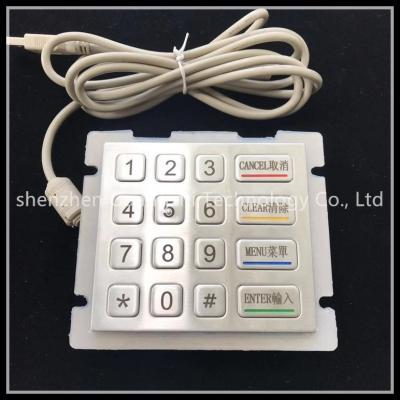 China Usb Interface Industrial Numeric Keypad 16 Keys Type Compact Layout for sale
