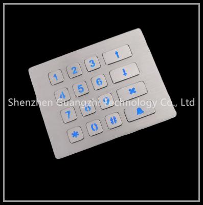 China Tipo conduzido da matriz do teclado numérico 4x4 do botão do luminoso 16 para o equipamento industrial exterior à venda
