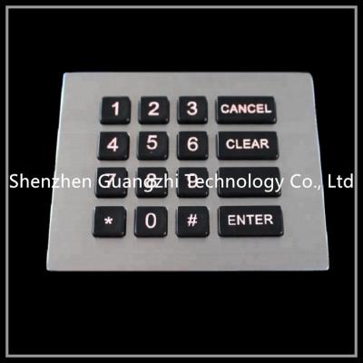China Flush Mount Backlit Numeric Keyboard , Metal Atm Machine Number Pad for sale