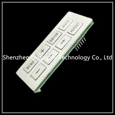 China Customized Membrane Switch Keypad , Mfg Pet Embossing Silicone Rubber Keypad for sale