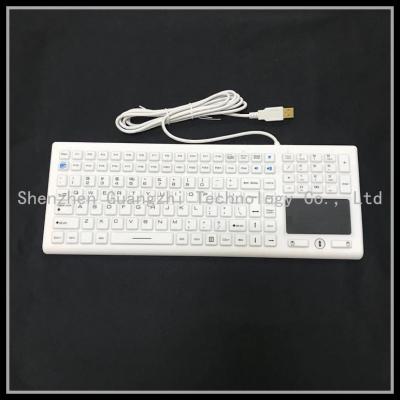 China Washable 122 Key USB PS2 Medical Silicone Keyboard for sale