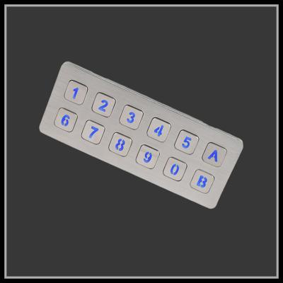 China LED Backlight IP65 Double Row Stainless Steel Keypad For Information Kiosk for sale