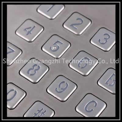 China Teclado de aço inoxidável retroiluminado impermeável da matriz 4x4 do teclado numérico IP65 numérico à venda