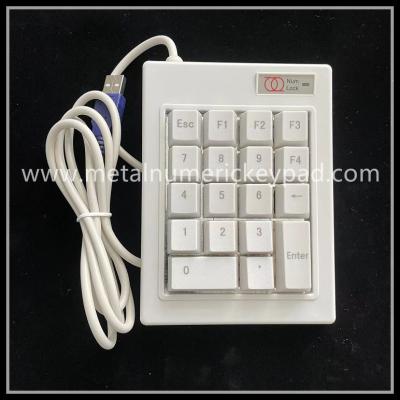China Llaves numéricas del banco del contador el 1.5m del ordenador plástico blanco del teclado numérico en venta