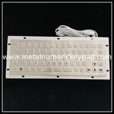 China 68 Key Stainless Steel Embedded Numeric Keypad USB Interface With FN Function for sale