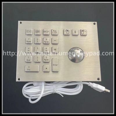 China Computer Digital Industrial Keyboard With Trackball USB Interface for sale