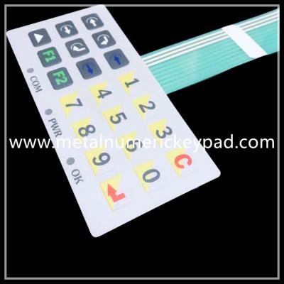 China 2.54 Pitch Industrial Numeric Keypad 2.0mm Membrane Switch Keyboard for sale