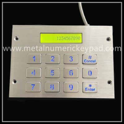 China Teclado numérico do botão da prova 16 do vândalo com exposição para a máquina de venda automática à venda