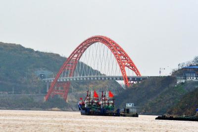 China AASHTO Puente de arco de armadura tubular de acero prefabricado Relleno de hormigón a la mitad en venta