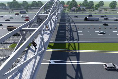 China Crossing Peace Pedestrian Overpass Bridge Design Segmental Preassemble Railway Road for sale