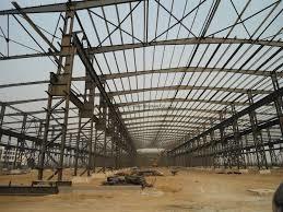 China Light Prefabricated Steel Frame Construction  Homes Warehouse for sale