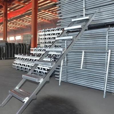 China Etapa de construção galvanizada de pouco peso de Tray Ladder Staircase Scaffolding Climb do cabo da construção de aço à venda