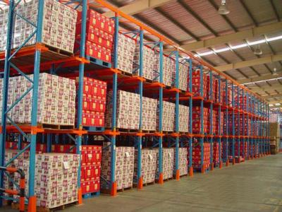 China Cold Rolled Steel Drive In Drive Through Racking System For Industrial Warehouse for sale