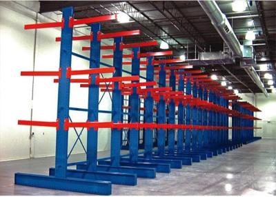 China Q235B Steel Double Sided Cantilever Racking , Cantilever Lumber Storage Racks for sale