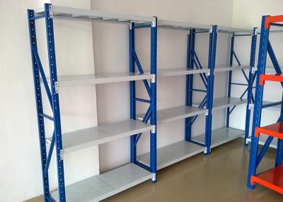 China Steel Slotted Angle Shelving Rack , Adjustable Industrial Warehouse Racking System for sale