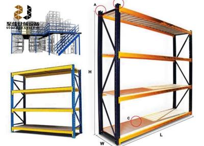 China Galvanized Corrosion Protection Narrow Wire Shelving / Industrial Warehouse Racks for sale