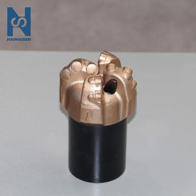 China Non Coring 4 Nozzle Polycrystalline Diamond Drill Bits Golden PDC for sale