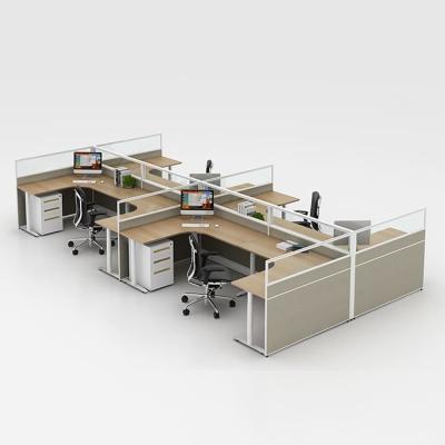 China 8 Seater Office Workstation Desks Thickness 25mm Modular Cubicle Workstation for sale