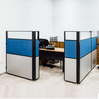 China Blue Single Cubicle Office Workstation Desks 30mm With Divided Boards for sale