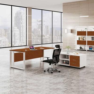 China Mesas de escritório executivas de 1,8 m Madeira Grain Color L Shape Executive CEO Desk à venda