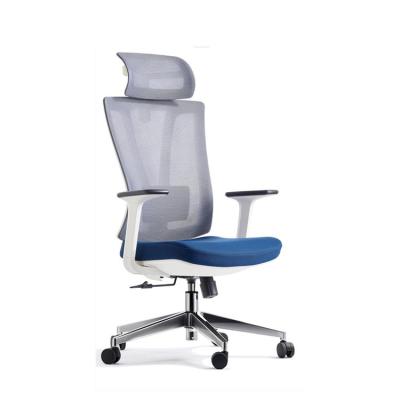 China Adjustable White Mesh Office Chair High Back Multi Position for sale
