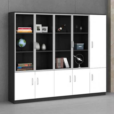 China 79 Inch Office Wooden Filing Cabinets White OEM 5 Door Storage Cabinet for sale