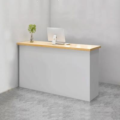 Chine Table de comptoir de réception en bois blanc 1000Hmm de petite réception de salon de manucure à vendre